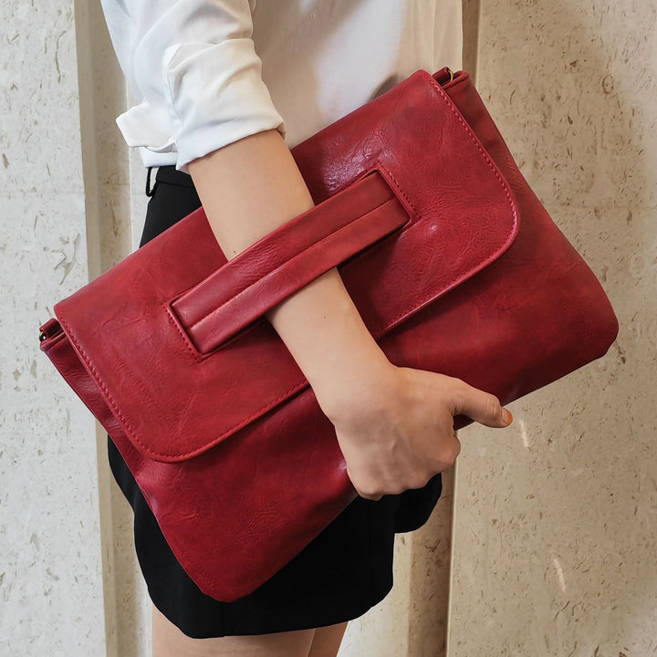 Umhängetasche aus veganem Leder für Damen, modische Handtasche mit Umhängegurt
