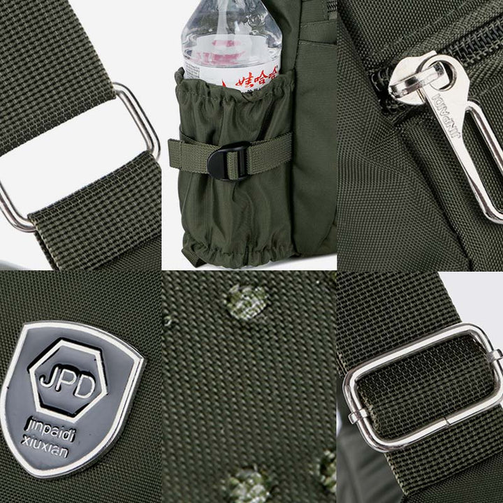 Leichte Umhängetasche aus Nylon mit mehreren Taschen für Herren