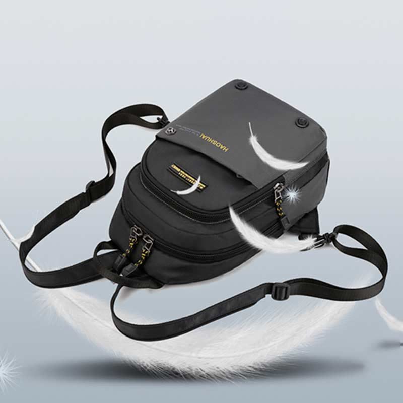 Schultertasche für Herren, lässig, wasserdicht, verstellbare Reißverschlussgurte, Rucksack