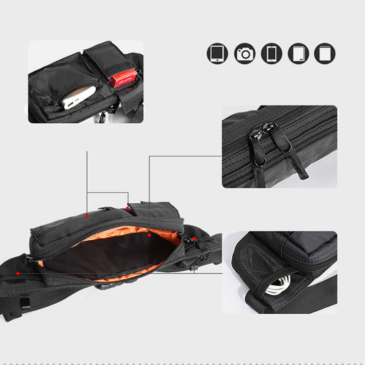 Gürteltasche für Herren, einfarbig, Oxford-Umhängetasche