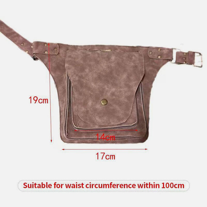 Einfarbige Herren-Hüfttasche, minimalistische Punk-Outdoor-Gürteltasche