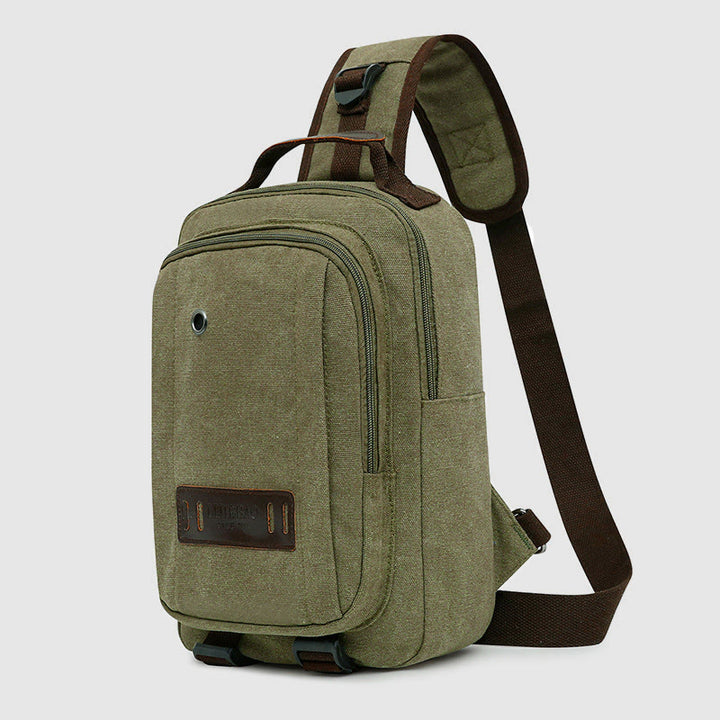 Schultertasche für Herren, Outdoor, lässig, Retro, Umhängetasche, Brusttasche