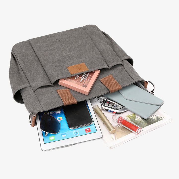 Damen Canvas Handtasche mit mehreren Taschen, wichtige Umhängetasche