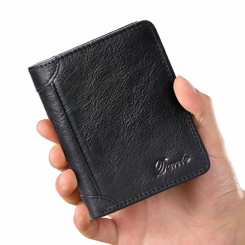 RFID-diebstahlsichere Vintage-Geldbörse aus echtem Leder
