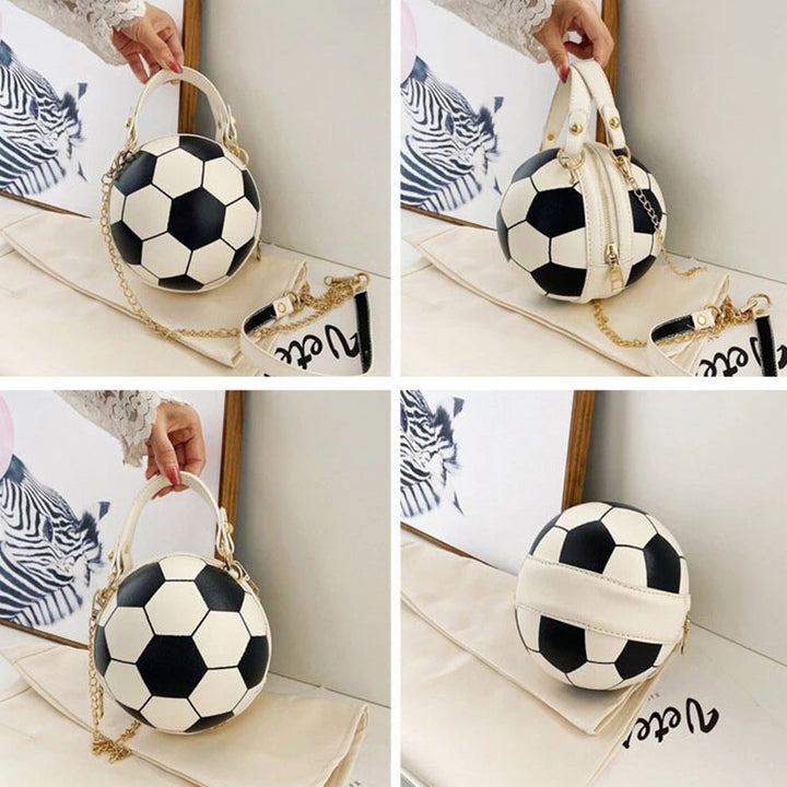 Runde Mini-Tasche im Basketball-Fußball-Look mit einzigartigem Design