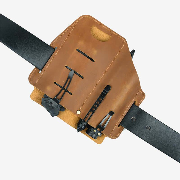 Multitool Gürtelscheide EDC Leder Gürtel Organizer Gürtelhalter Tasche