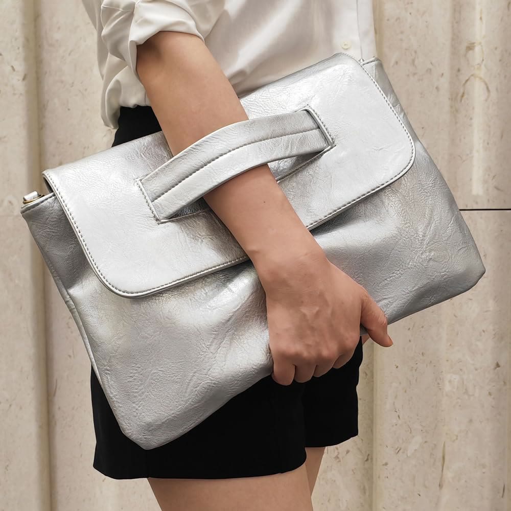 Umhängetasche aus veganem Leder für Damen, modische Handtasche mit Umhängegurt