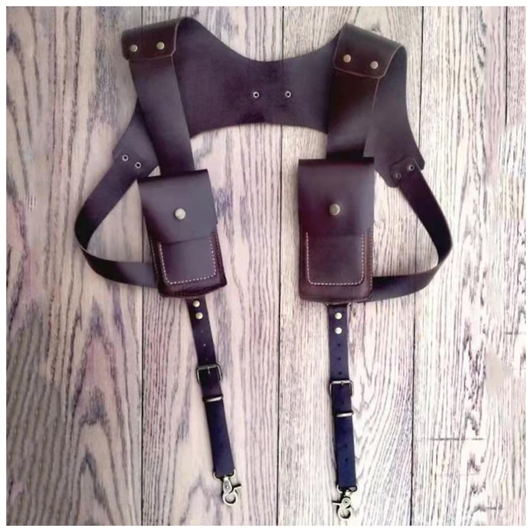 Vintage Leder Holster Frauen Männer Outdoor Unterarm Weste Telefon Tasche