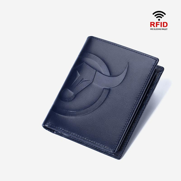 RFID-blockierende Vintage-Geldbörse mit mehreren Steckplätzen und Prägung