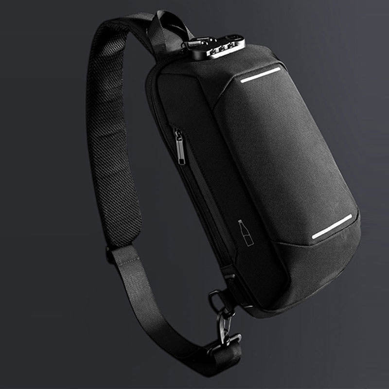 Diebstahlsichere, wasserdichte Brusttasche mit USB-Ladeanschluss