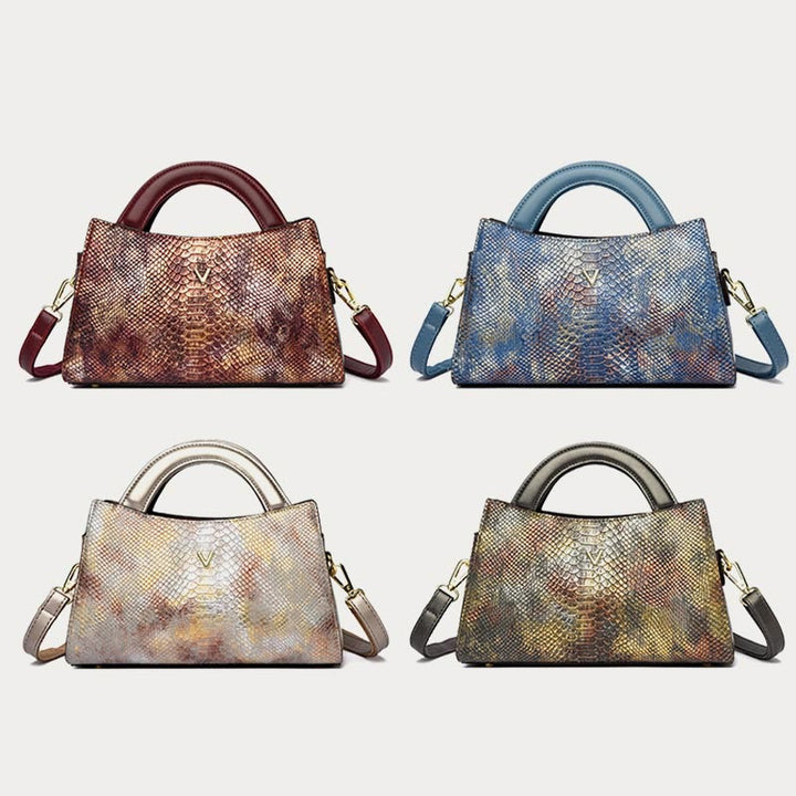 Top-Griff-Tasche für Damen Schlangenhaut-Maserungsform Elegante Umhängetasche