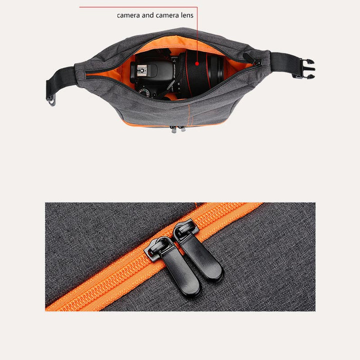 Kameratasche mit Crossbody-Gurt für SLR DSLR Objektive Kabel Zubehör
