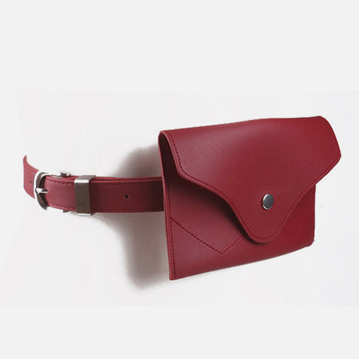 Stilvolle Hüfttasche Vegan Leder Umschlag Damen Gürteltasche