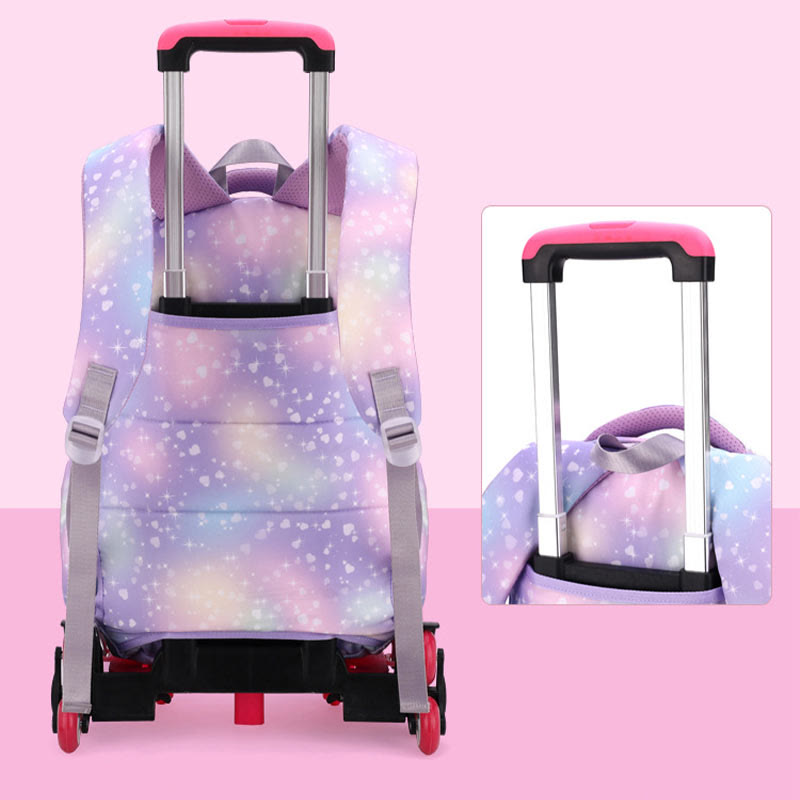 Robuster Schulrucksack aus Nylon mit Rollen, Schultasche für Kinder