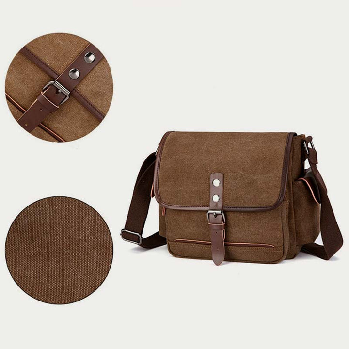 Unisex Retro Canvas Tasche Große funktionelle Umhängetasche Messenger Bag