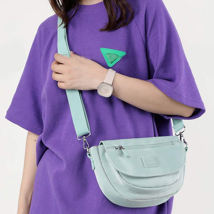 Wasserdichte Nylon Sattel Tasche Kleine Crossbody Schulter Sling Geldbörse