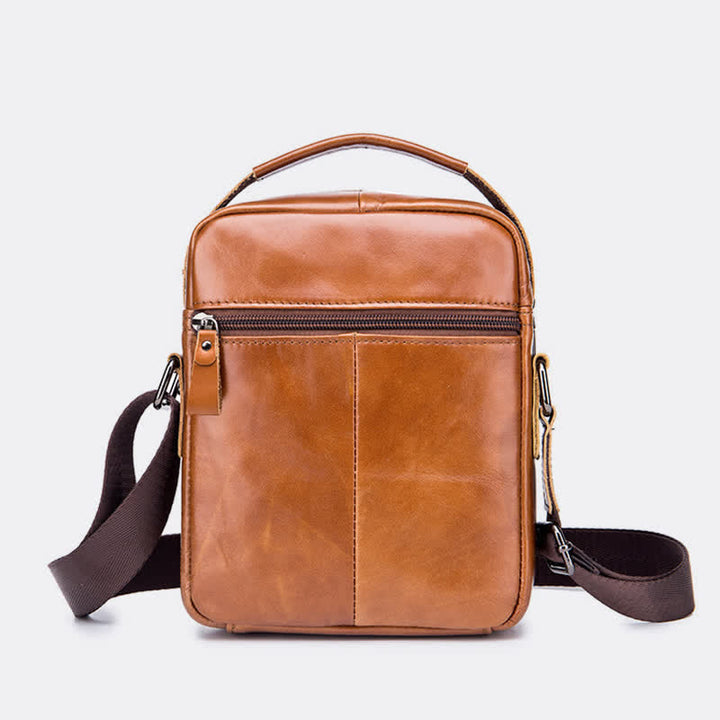 Lässige Umhängetasche aus Leder für Herren im Vintage-Stil
