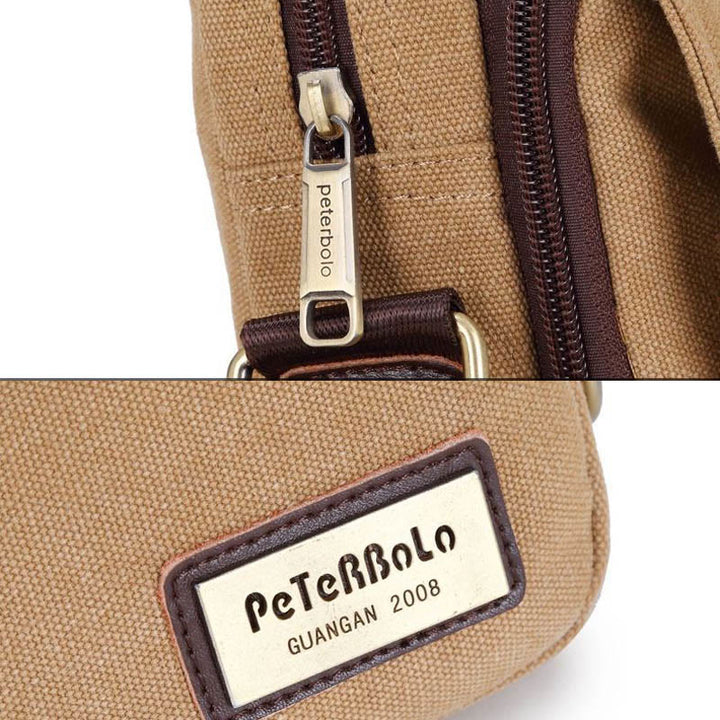 Verdickte Canvas-Tasche für Herren, bedeutende Umhängetasche mit dickem Riemen