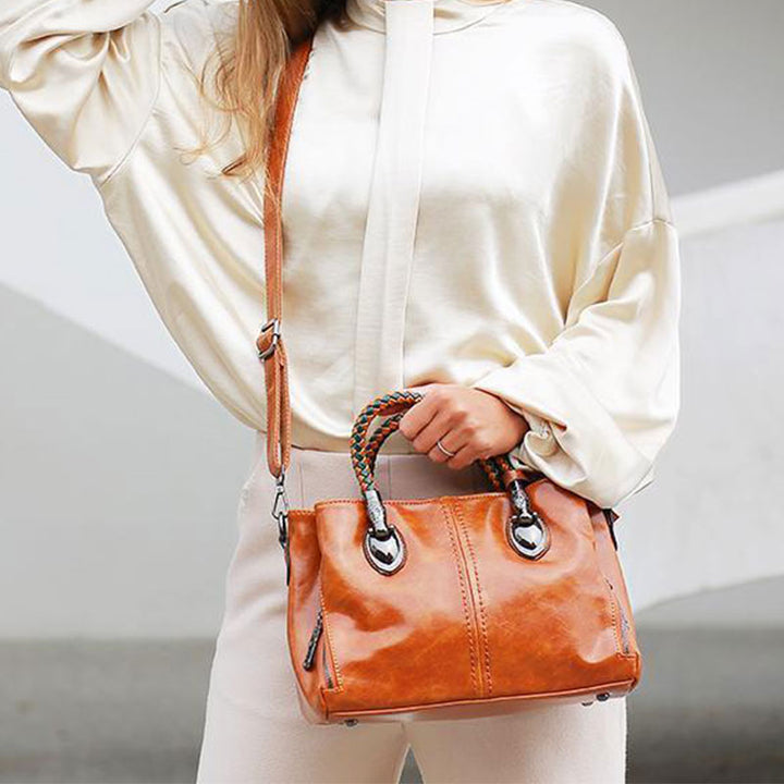 Klassische Retro-Handtasche mit mehreren Taschen 