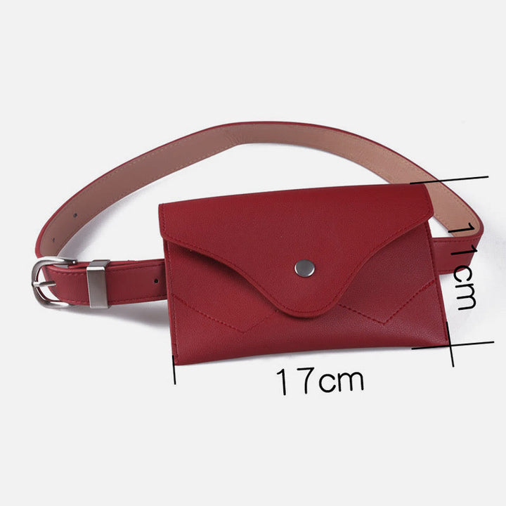 Stilvolle Hüfttasche Vegan Leder Umschlag Damen Gürteltasche