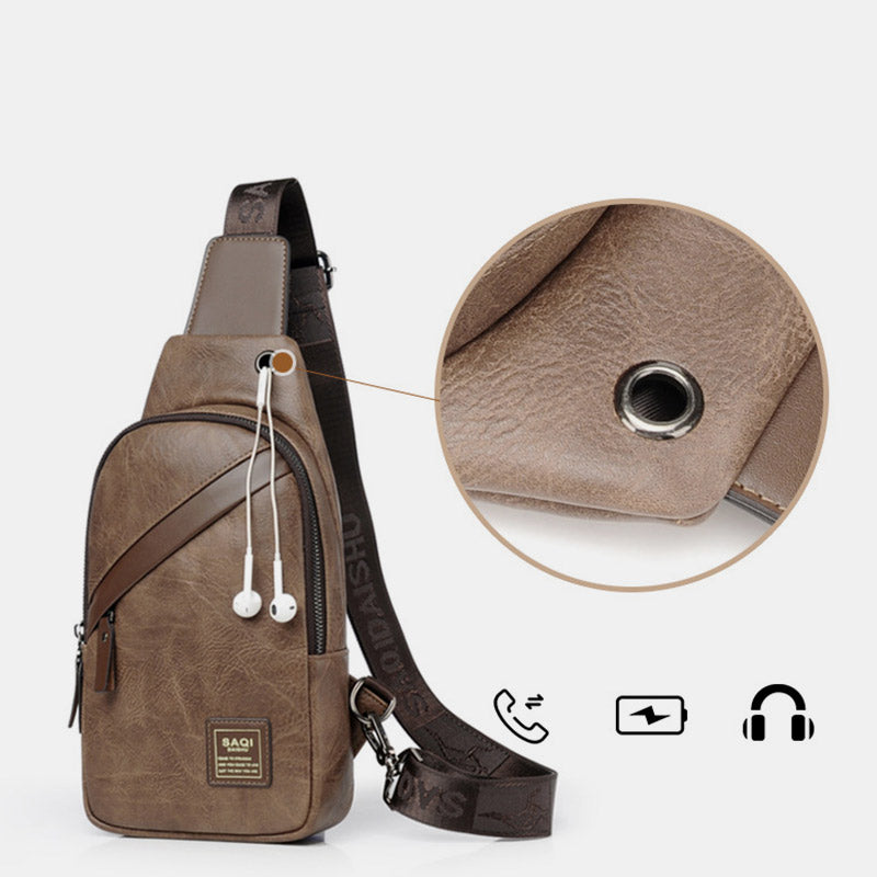 Vintage Schultertasche mit großem Fassungsvermögen