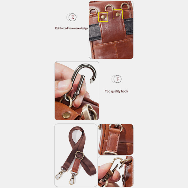 Echtes Leder Multifunktionale Gürtelschlaufe Tasche Telefon Tasche Umhängetasche