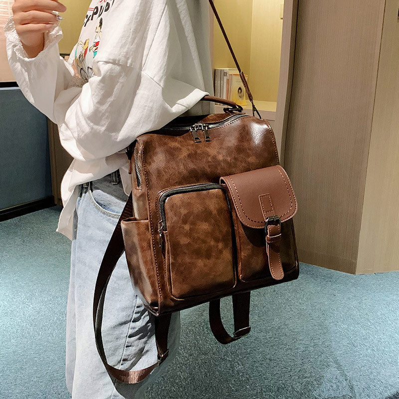 3-Wege-Verwendung Großer Rucksack im britischen Vintage-Stil