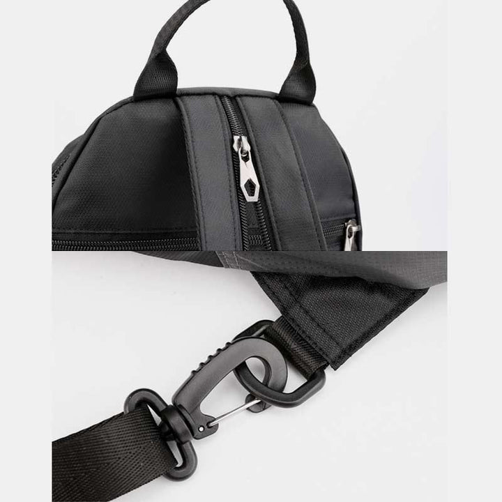 Schultertasche für Herren, lässig, wasserdicht, verstellbare Reißverschlussgurte, Rucksack