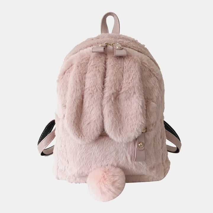 Süßer Plüsch-Rucksack, Tagesrucksack für Frauen und Mädchen mit Hasenohren