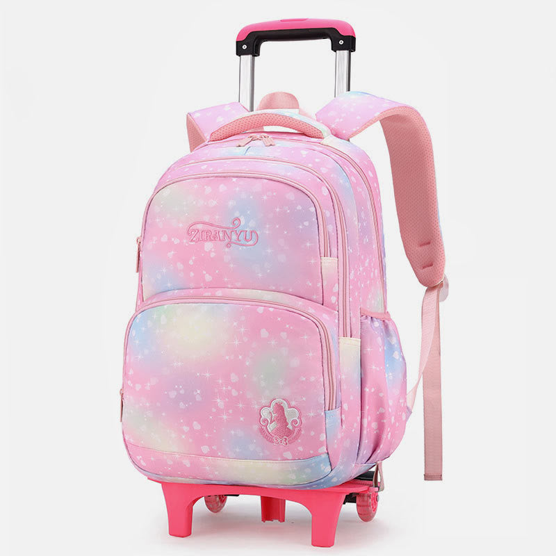 Robuster Schulrucksack aus Nylon mit Rollen, Schultasche für Kinder