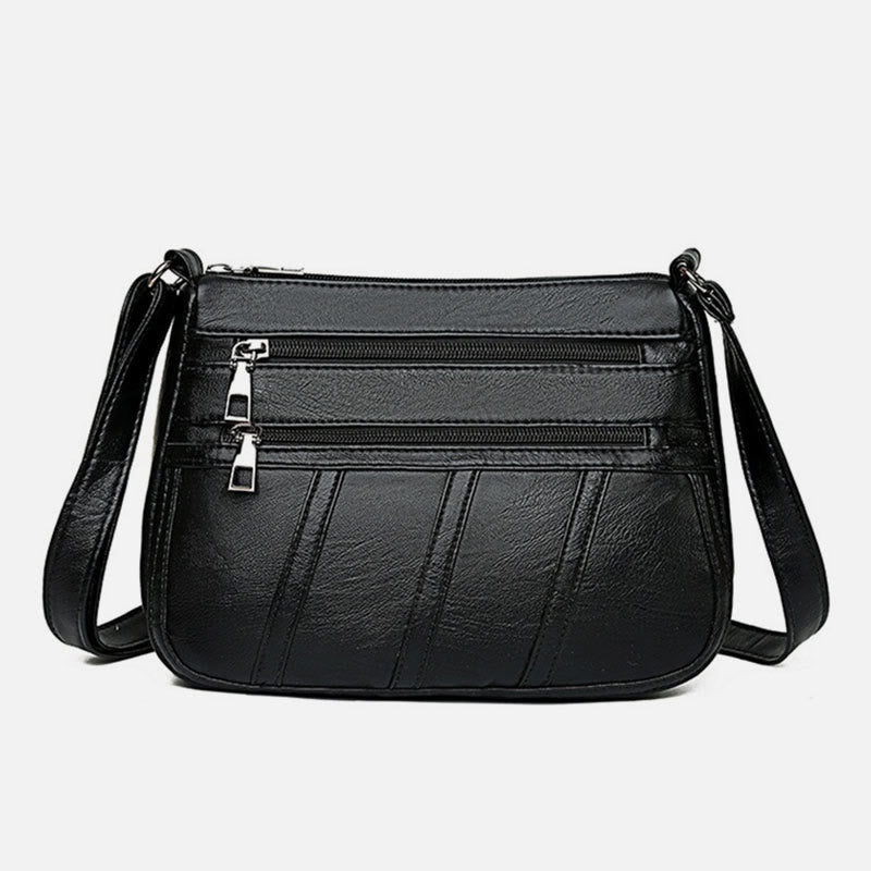 Gesteppte, solide Geldbörse, klassische, vegane Leder-Umhängetasche, minimalistisch, für Damen