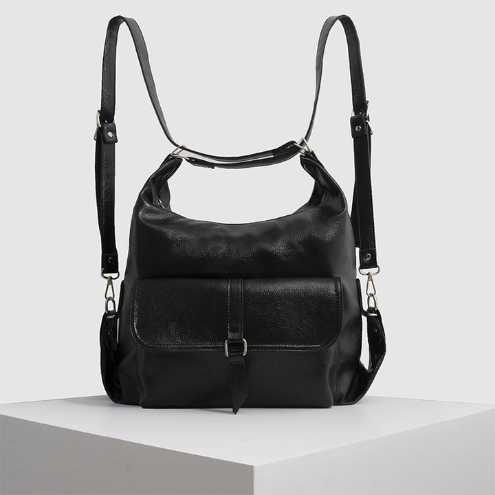 2-in-1-Leder-Tragerucksack, Umhängetasche, Retro-Reise-Tagesrucksack