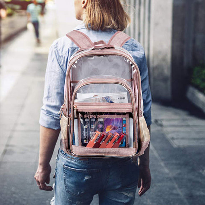 Rucksack für Frauen einfacher PVC transparenter Jelly Teenager Day Pack