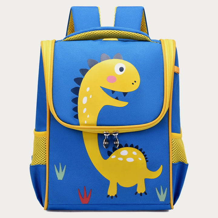 Cartoon-Rucksack für Kinder mit Tierdruck, Wirbelsäulenschutz, Schultasche