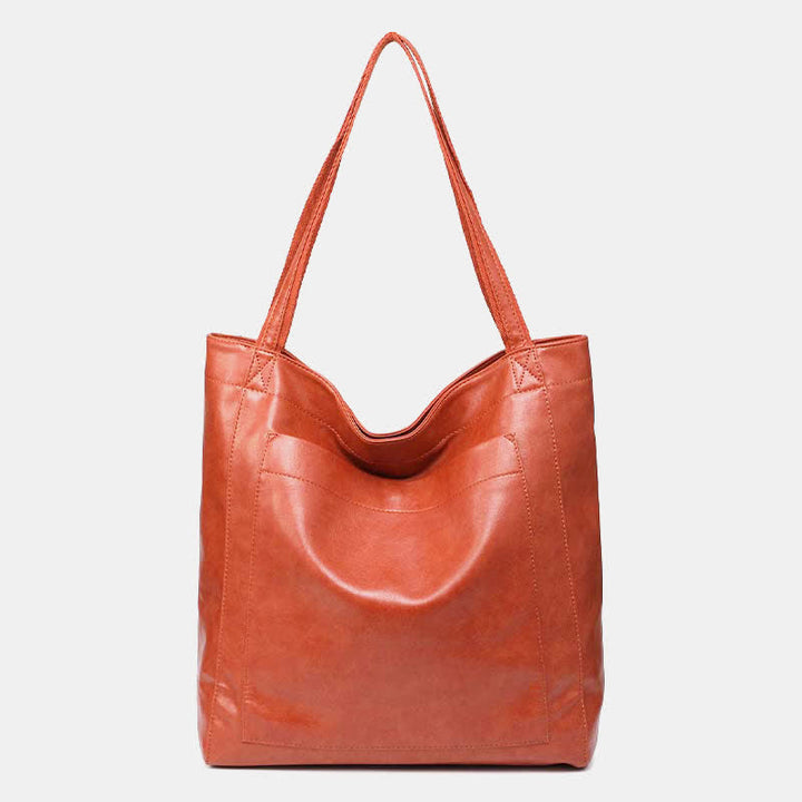 Extra große Tragetasche aus weichem PU-Leder für Damen