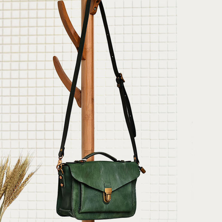 Top-Griff-Tasche für Damen Leder große Kapazität Messenger Bag