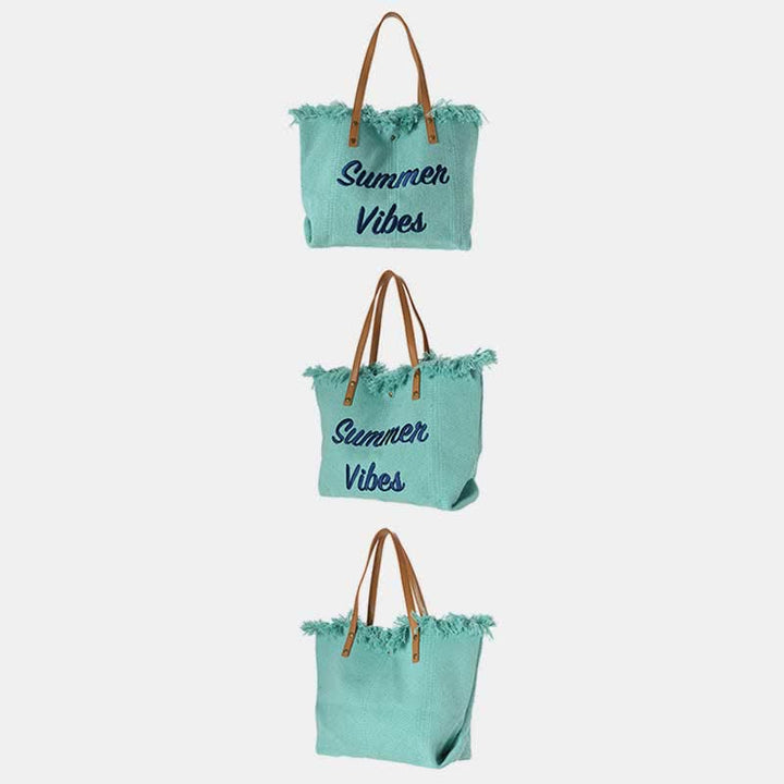Canvas-Einkaufstasche, Sommer-Signatur, extragroße Schulterhandtasche, Geldbörsen