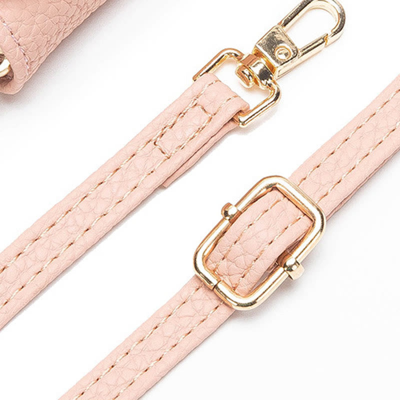 Elegante bestickte Handytasche Damen Mini Crossbody Leder Geldbörse