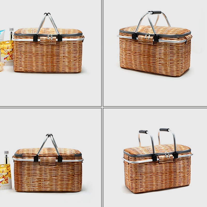 Kühltasche für Strandausflug Faltbarer, verdickter Oxford-Picknickkorb