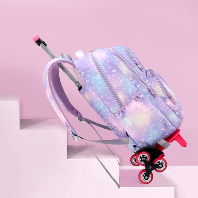 Robuster Schulrucksack aus Nylon mit Rollen, Schultasche für Kinder
