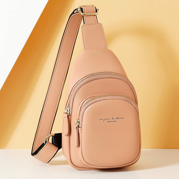 Sling-Rucksack, Brusttasche für Damen, kleine Umhängetasche aus Leder