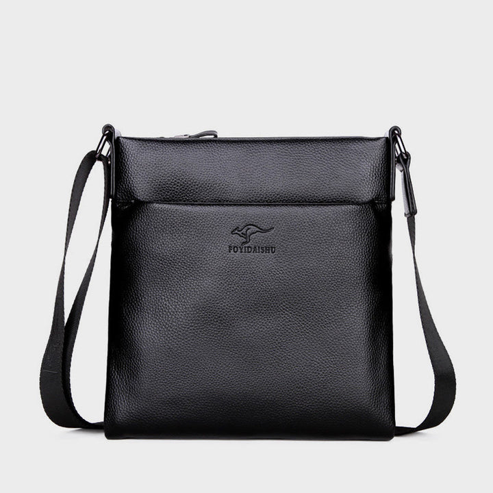 Business-Umhängetasche für Herren, einfache vertikale Tasche aus weichem Leder