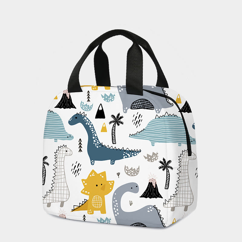 Lunchpaket für Kinder, Schule, Camping, Cartoon-Dinosaurier, Thermo-Handtasche