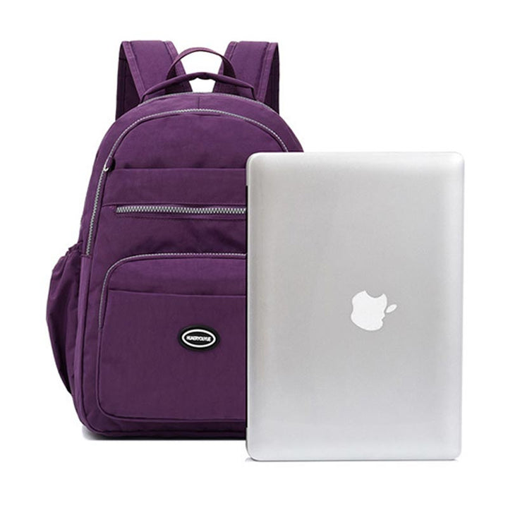 Nylon-Rucksack mit mehreren Taschen, leichter, lässiger Reise-Tagesrucksack für Damen