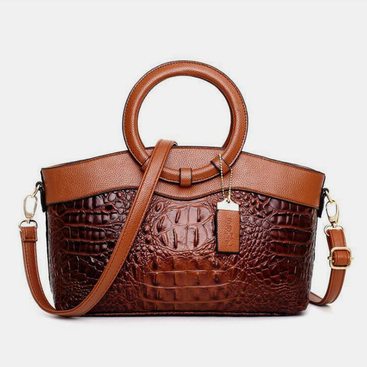 Umhängetasche mit großem Fassungsvermögen und Vintage-Prägung und Henkeltasche
