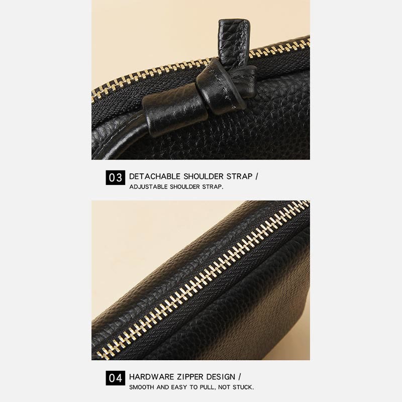 Mini-Telefontasche, einfache karierte Umhängetasche aus Leder für Damen