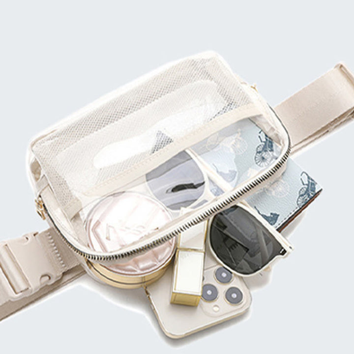 Gürteltasche für Damen, Outdoor-Sport, durchsichtige, wasserdichte Nylontasche