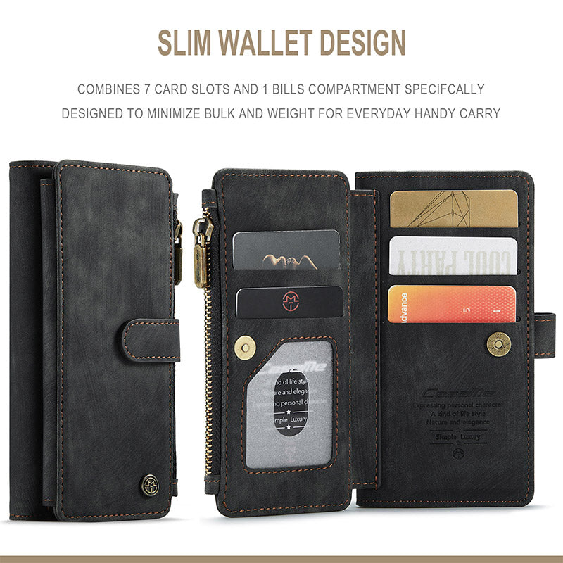 Multi-Slot Wallet Case Handyhülle Kompatibel mit iPhone 13 ProMax Pro Mini