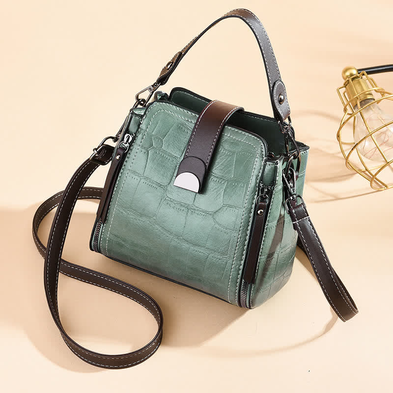 Top-Griff-Tasche für Damen, täglicher Einkaufsbeutel, Umhängetasche aus Leder