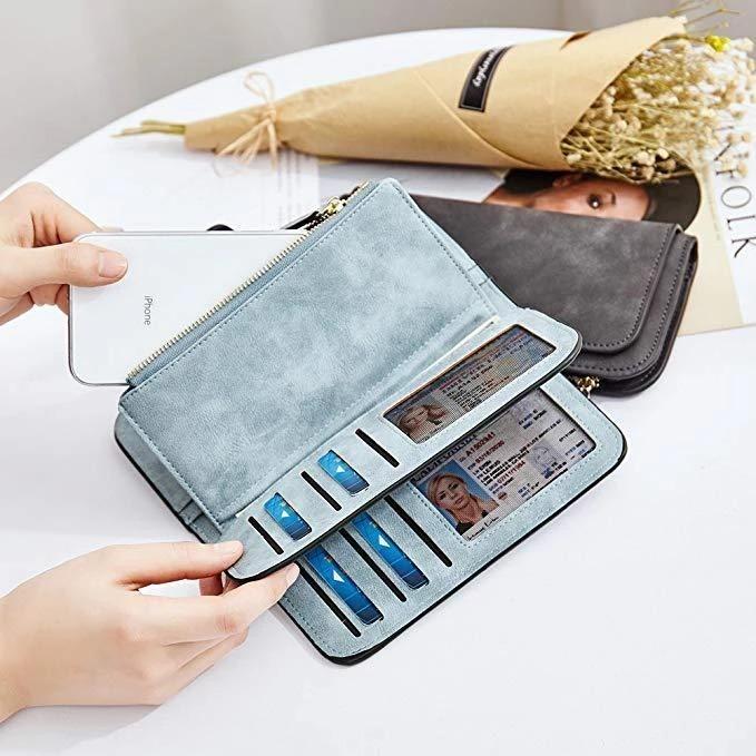 Glamouröse Retro-Geldbörsen für Damen mit mehreren Steckplätzen